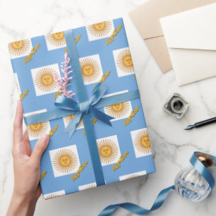 Papel De Presente Argentina Wrapping Paper, Argentina Flag Patriots