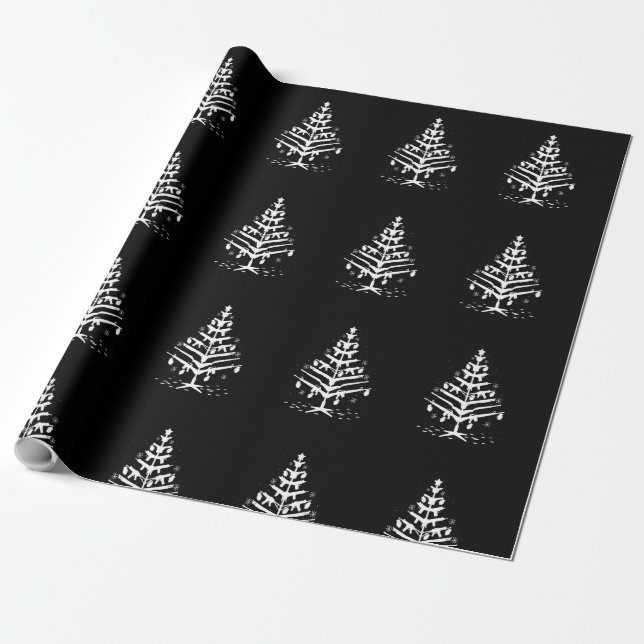 Papel De Presente Arma de Árvore de Natal Xmas Pajama Oferece Arma (Desenrolado)