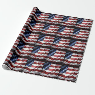 Papel De Presente Armadilha de bandeira americana.