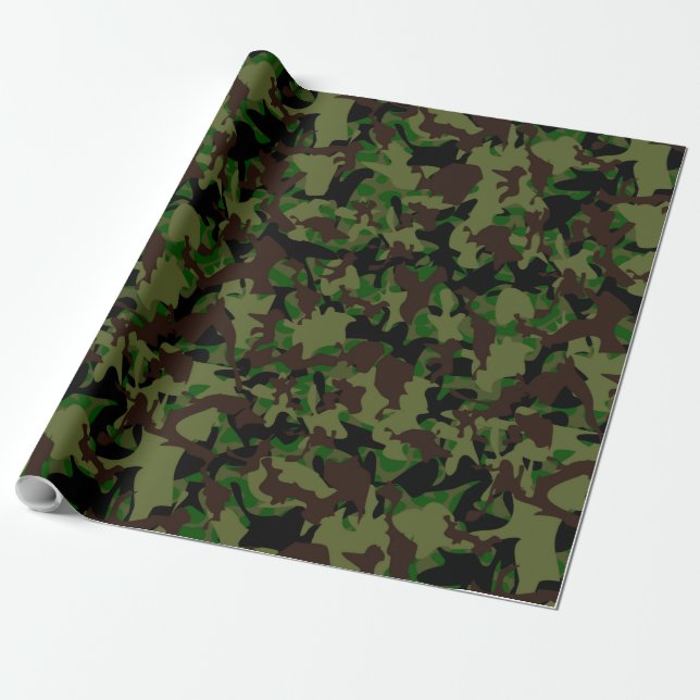 Papel De Presente Army Camo Pattern (Desenrolado)