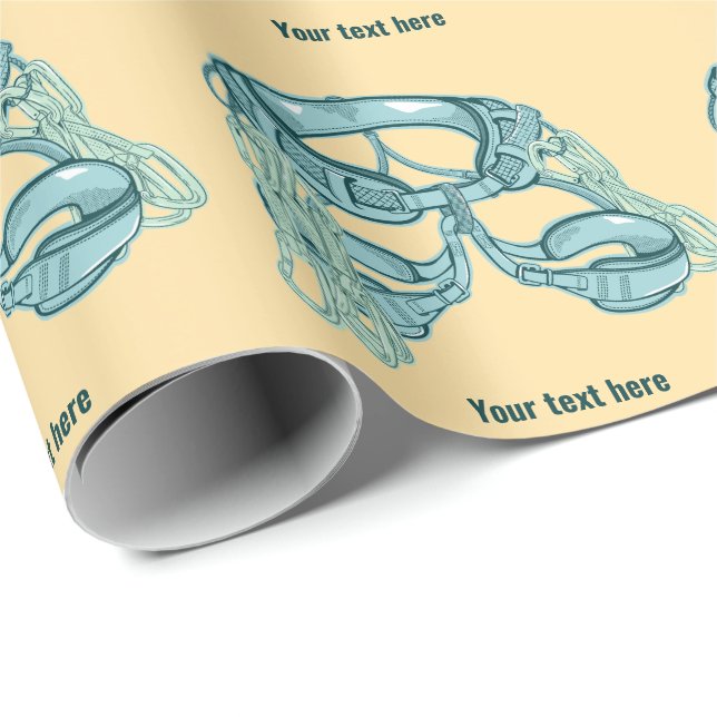 Papel De Presente Arnês de escalada com desenhar rápidos (Ponta do rolo)