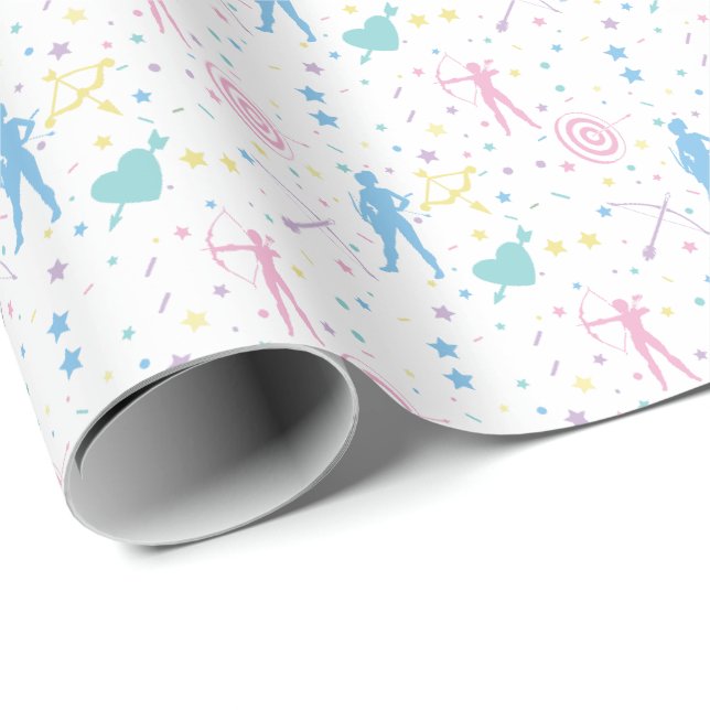 Papel De Presente Arqueiro feminino - Seta Arco de Archer (Ponta do rolo)