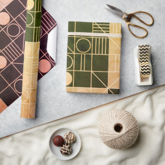 Papel De Presente Art Deco Geometric