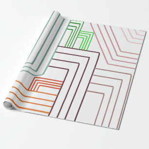Papel De Presente Art Deco Lines