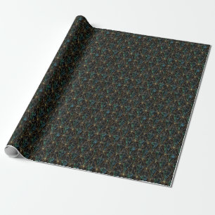 Papel De Presente Art Deco Marble: Malachite Luxury