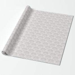 Papel De Presente Art Déco Neutro Quente | Moderno Minimalista