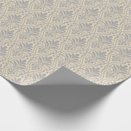 Papel De Presente Art Deco Pattern 01 - Cinzas Espanholas em Branco