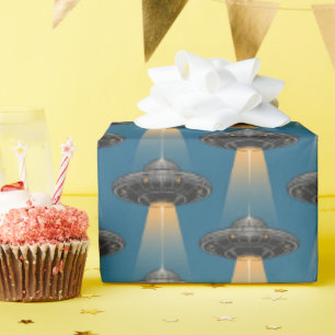 Papel De Presente Art Deco UFO Wrapping Paper