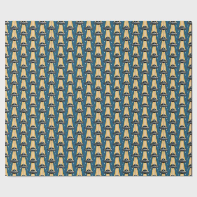 Papel De Presente Art Deco UFO Wrapping Paper (Barra)