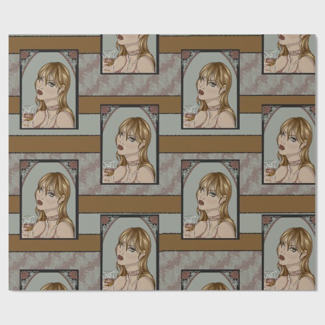 Papel De Presente Art Nouveau (Aberto)