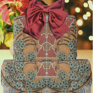 Papel De Presente Art nouveau Cyclamen floral Eugene Grasset elegant