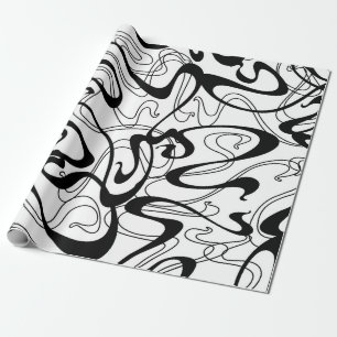 Papel De Presente Art Nouveau padrão perfeito. Textura curva em tona