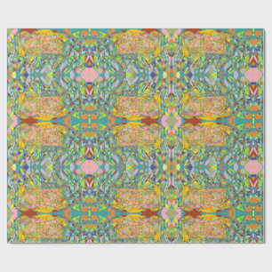 Papel De Presente Arte abstrata design impressionista retrô