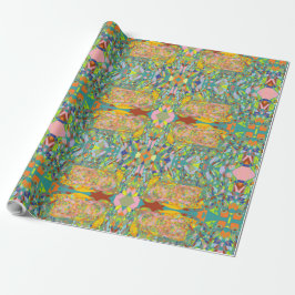 Papel De Presente Arte abstrata design impressionista retrô