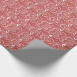 Papel De Presente Arte abstrata fractal vermelha