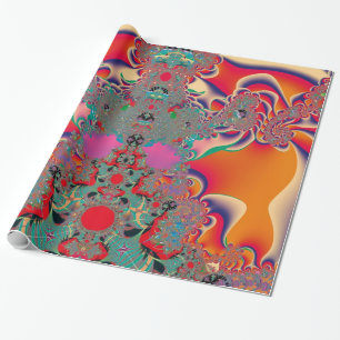 Papel De Presente Arte Abstrata Meditação Vermelha