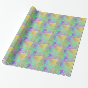 Papel De Presente Arte Abstrata Vidro Texturizado Colorido