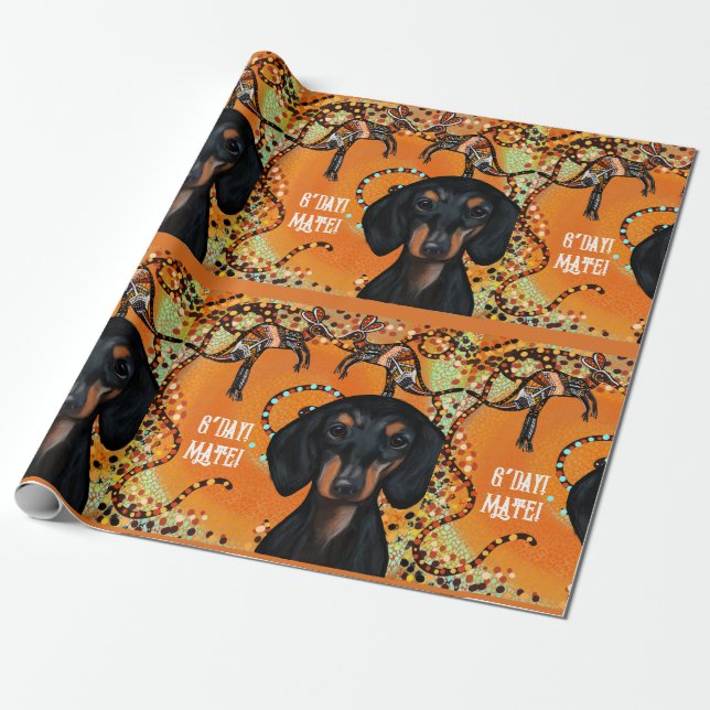 PAPEL DE PRESENTE ARTE AUSTRALIANA (Desenrolado)