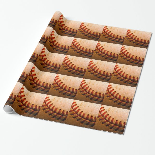 Papel De Presente Arte Baseball (Desenrolado)