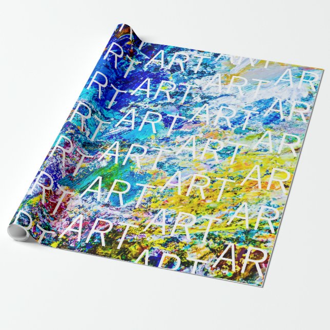 Papel De Presente Arte da paleta de cores personalizável (Desenrolado)