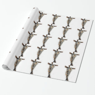Papel De Presente arte de caneta de macaco-aranha desenhado à mão