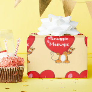 Papel De Presente Arte de Canuca Meowgic Engraçada