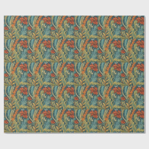 Papel De Presente arte de flor silvestre dos sonhos florais vintage