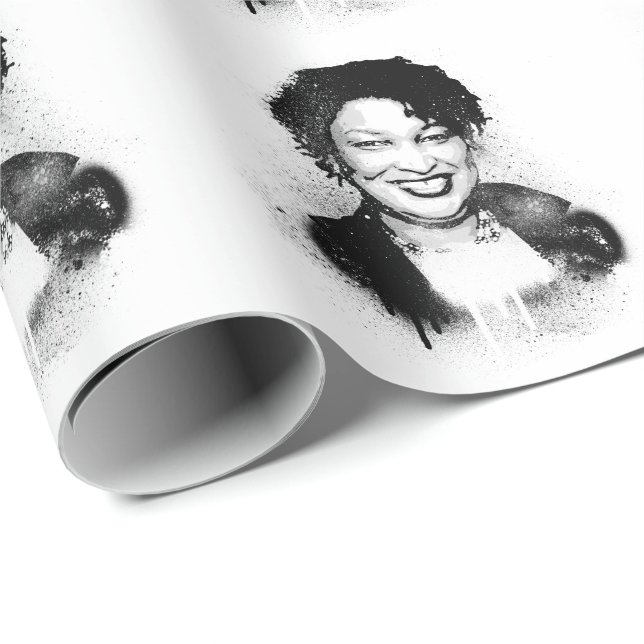 Papel De Presente Arte de Grafite de Stacey Abrams (Ponta do rolo)