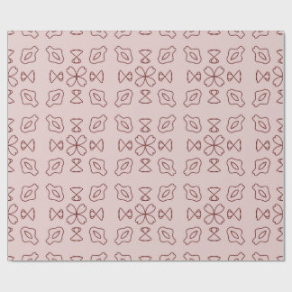 Papel De Presente Arte de Linha Geométrica Minimalista Elegante e Se