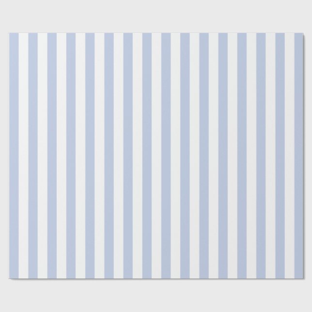 Papel De Presente Arte de Listra Vertical Azul Branco Suave (Aberto)