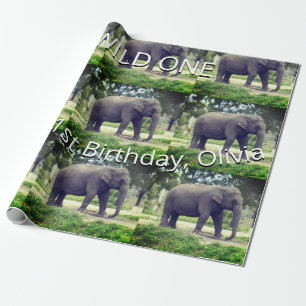 Papel De Presente Arte de padrão de aniversário de um selvagem de el