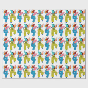 Papel De Presente Arte de Personagem de Colagem de Cavalo Moderno (S