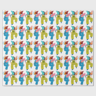 Papel De Presente Arte de Personagem de Colagem de Cavalo Moderno (S