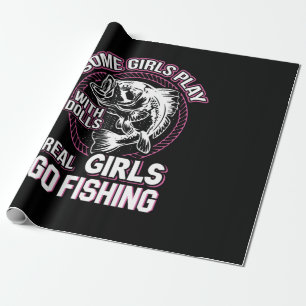 Papel De Presente Arte de Pesca Raparigas Vão Pescar