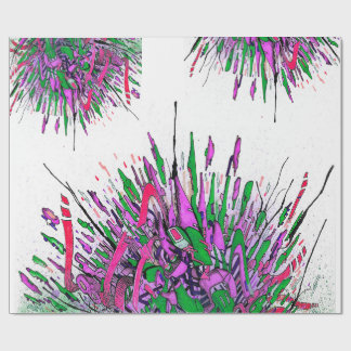 Papel De Presente Arte de tinta de abertura roxa