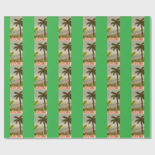Papel De Presente Arte de Viagem de Estação Marítima de Sochi Vintag