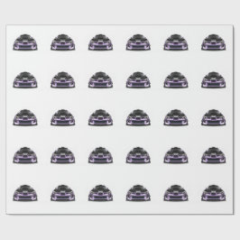 Papel De Presente arte desenhada à mão com olho apertado roxo