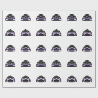Papel De Presente arte desenhada à mão com olho apertado roxo