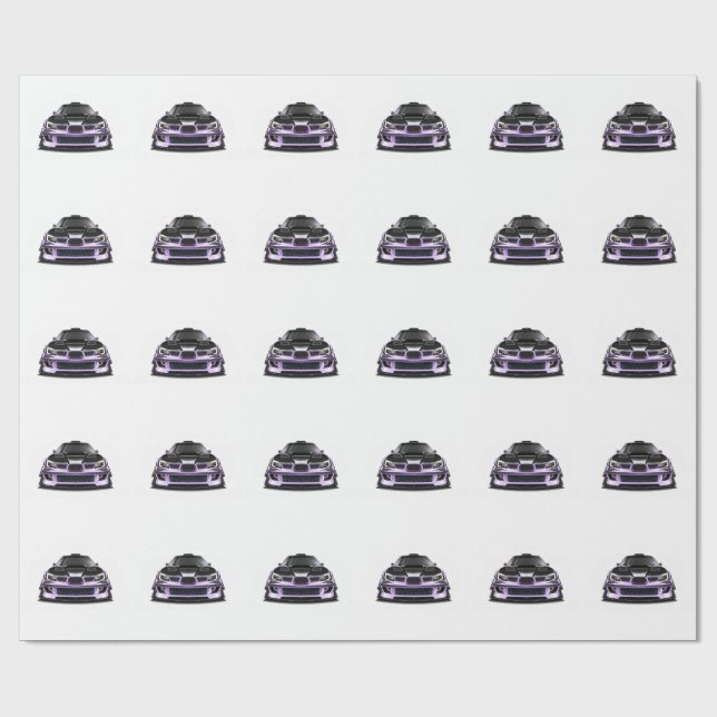 Papel De Presente arte desenhada à mão com olho apertado roxo (Aberto)