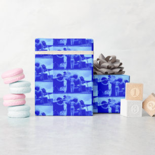 Papel De Presente Arte Digital de Amelia Earhart Tom Azul  