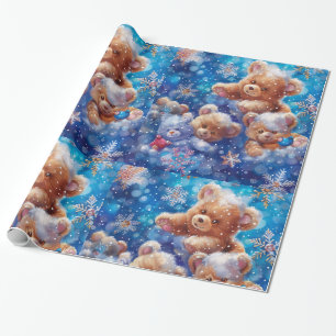 Papel De Presente Arte Digital do Urso de Teddy