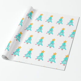 Papel De Presente Arte do seu filho Natal personalizado