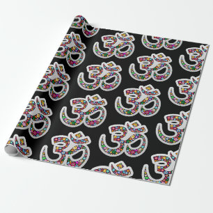 Papel De Presente Arte do Símbolo Floral Namaste