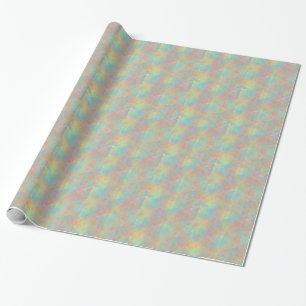 Papel De Presente Arte em Aquarela com Cores Pastéis Abstratas