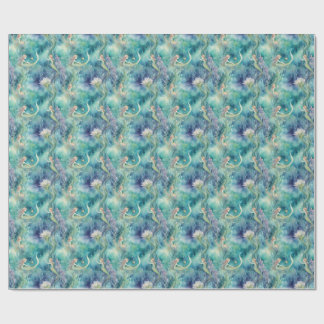 Papel De Presente arte em aquarela de sereias