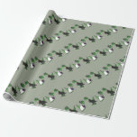 Papel De Presente Arte engraçada do casamento do Brontosaurus<br><div class="desc">Os trabalhos artísticos originais engraçados adoráveis do casamento dos noivos do apatosaurus são o melhor para aqueles que amam dinossauros e animais.  Também fantástico para uns casais e uma idade avançada mais velhos graceja.</div>
