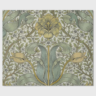 Papel De Presente Arte Floral Amarela da Moita de Primavera de Willi