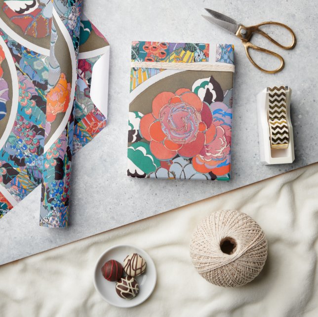 Papel De Presente Arte floral vintage (Artesanato)