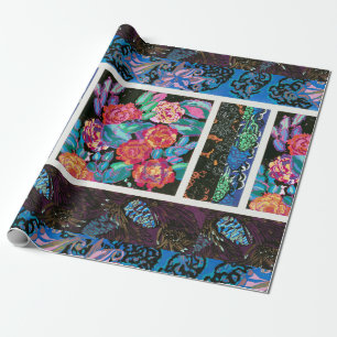 Papel De Presente Arte floral vintage