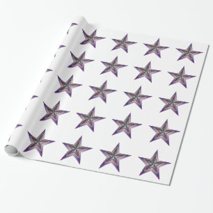 Papel De Presente arte geométrica abstrato estrela